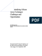 Demutualising African Stock Exchanges - Challenges and Opportunities