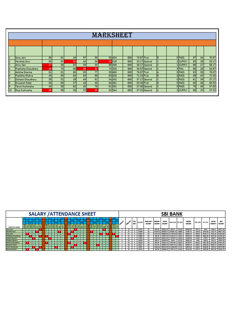 Excel Sheeet New | PDF
