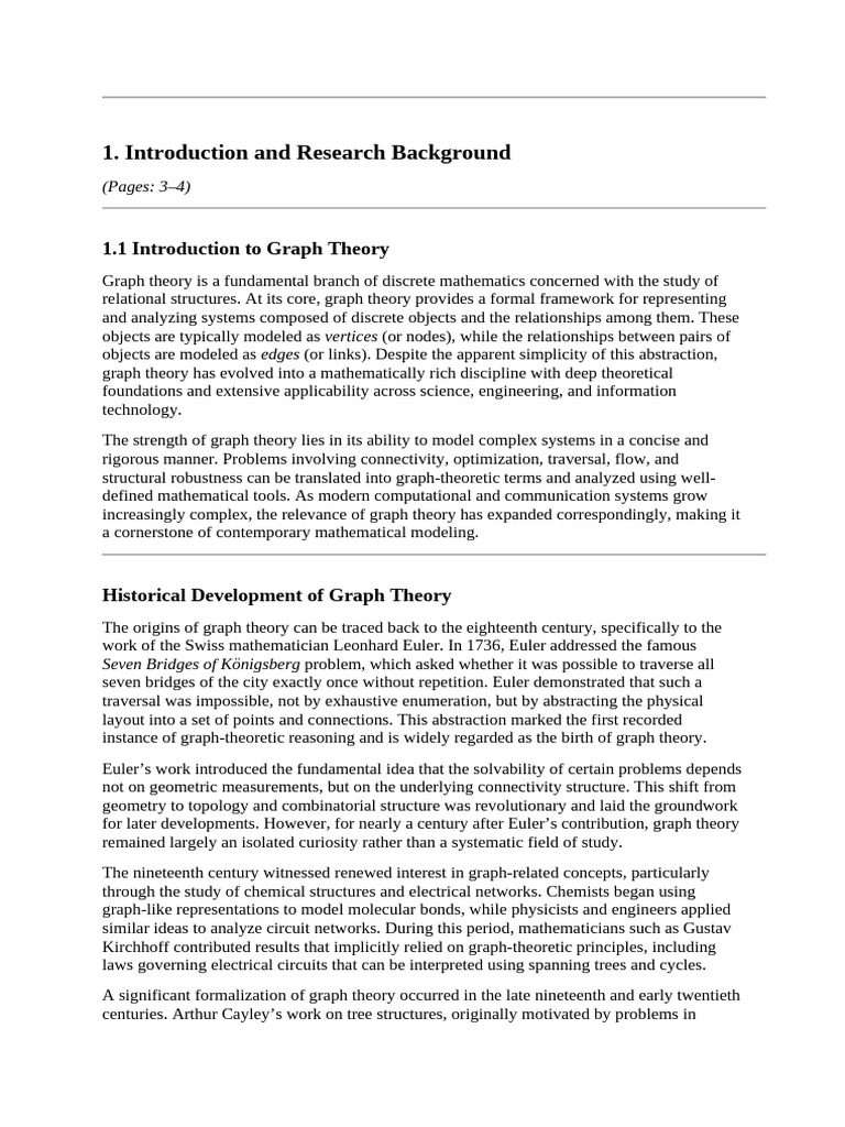 Graph Project Thesis Ver 0 | PDF | Graph Theory | Combinatorics
