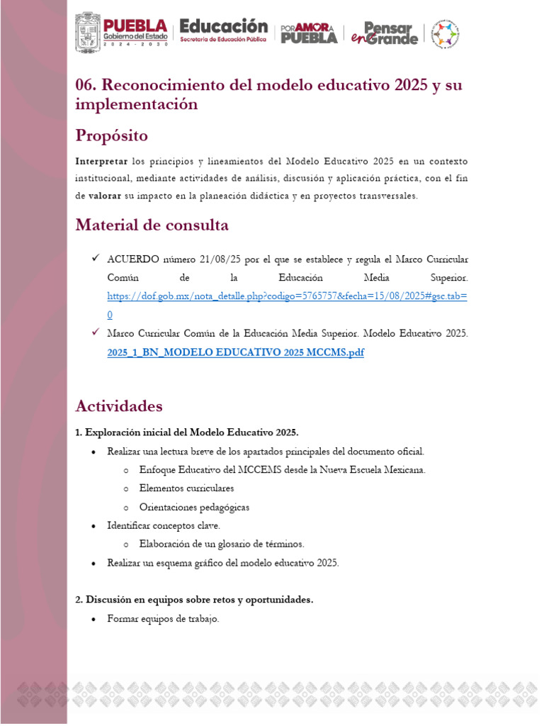 Reconocimiento Del Modelo Educativo 2025 - Lilaitzel Carrasco R | PDF ...