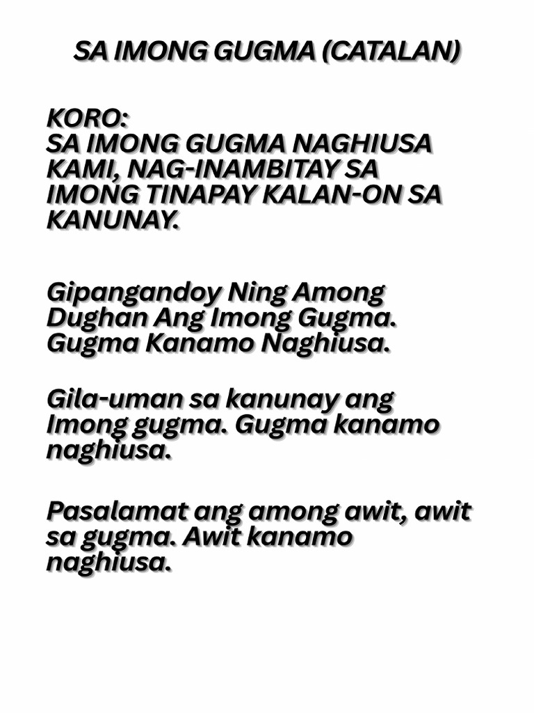 Sa Imong Gugma | PDF
