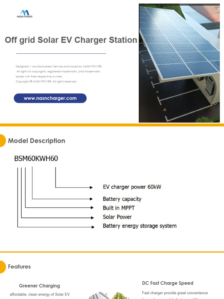 Off Grid Solar EV Charging Station Solution | PDF | Battery Charger ...