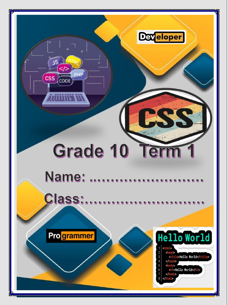 Grade 10 Computer Term 1 Booklet | PDF | Html | World Wide Web