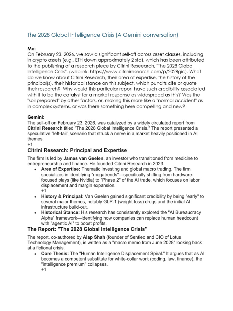 2028 Global Intelligence Crisis Citrini-Research 20260223 | PDF ...