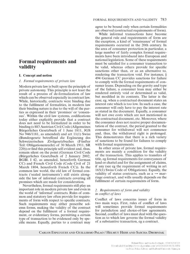 Formal Requirements and Validity: I. Concept and Notion | PDF | Choice ...