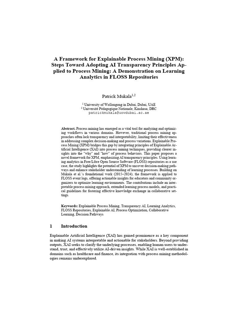 Explainable Process Mining - DrMukala | PDF | Artificial Intelligence ...