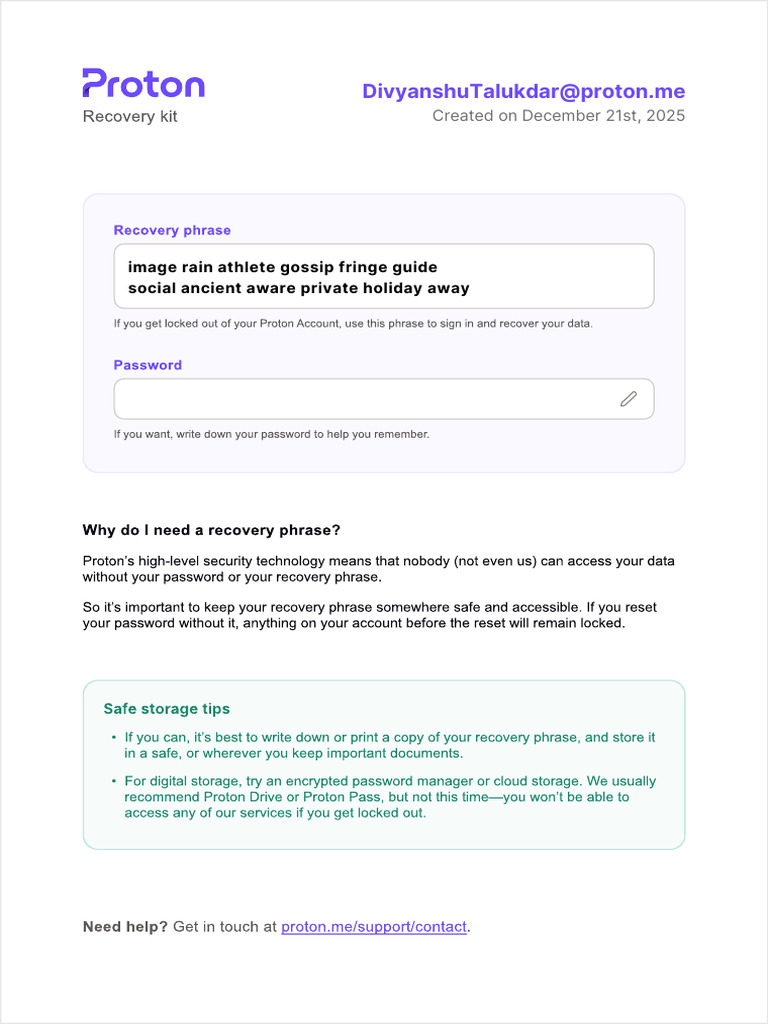 Prton Recovery 4 | PDF