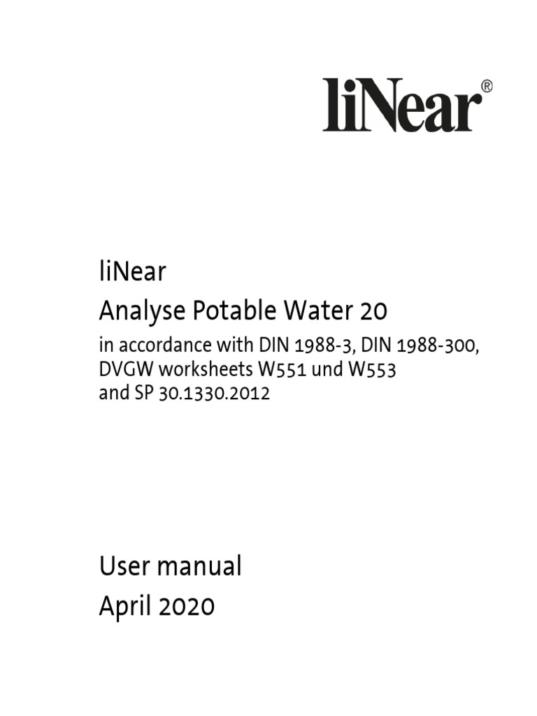 0106 - LiNear Analyse Potable Water | PDF | Water Heating | Valve