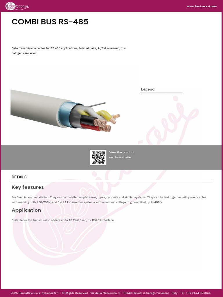 BericaCavi COMBI BUS RS-485-3 | PDF | Electronics | Electrical Engineering