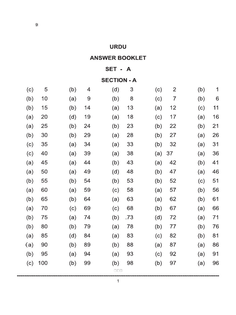 Set A (A) | PDF