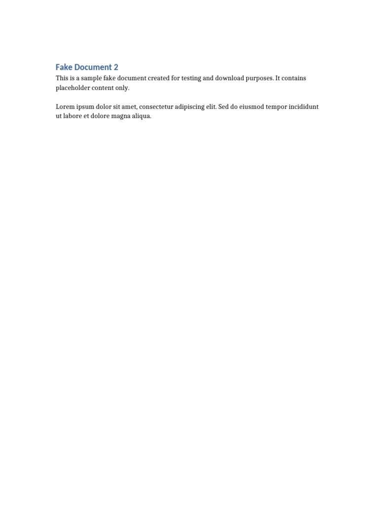 Fake Document 2 | PDF