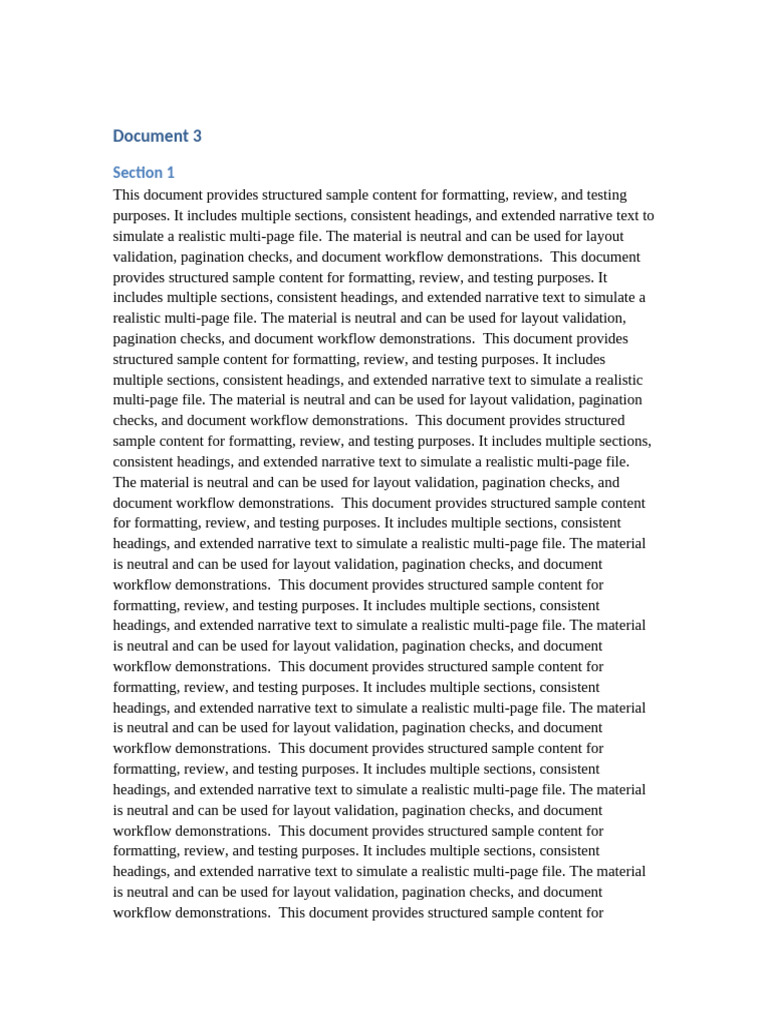 Document 3 Long | PDF | Page Layout | Document