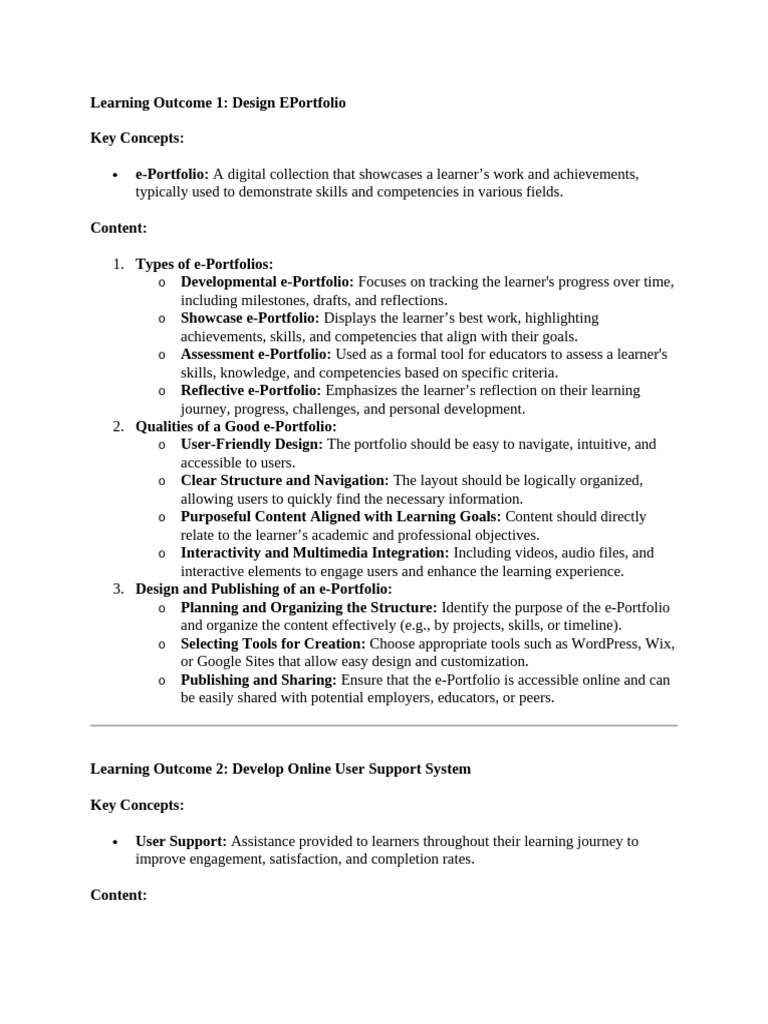 Learning Outcome 1 | PDF