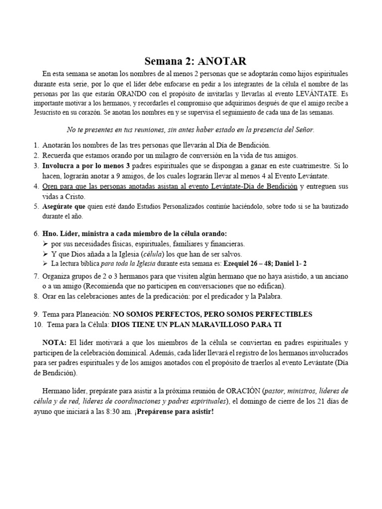 Semana Anotar | PDF | Cristo (título) | Fe