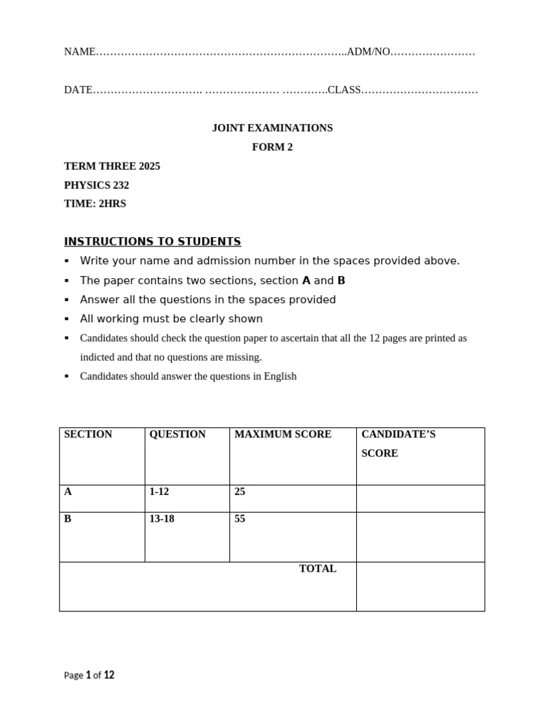 F2 PHYSICS Assignment 2 | PDF | Waves | Physical Sciences
