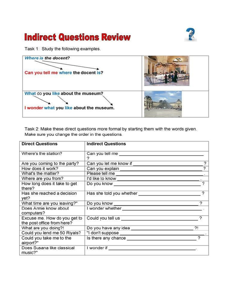 Indirect Questions | PDF