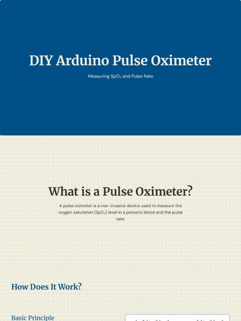 DIY Arduino Pulse Oximeter | PDF