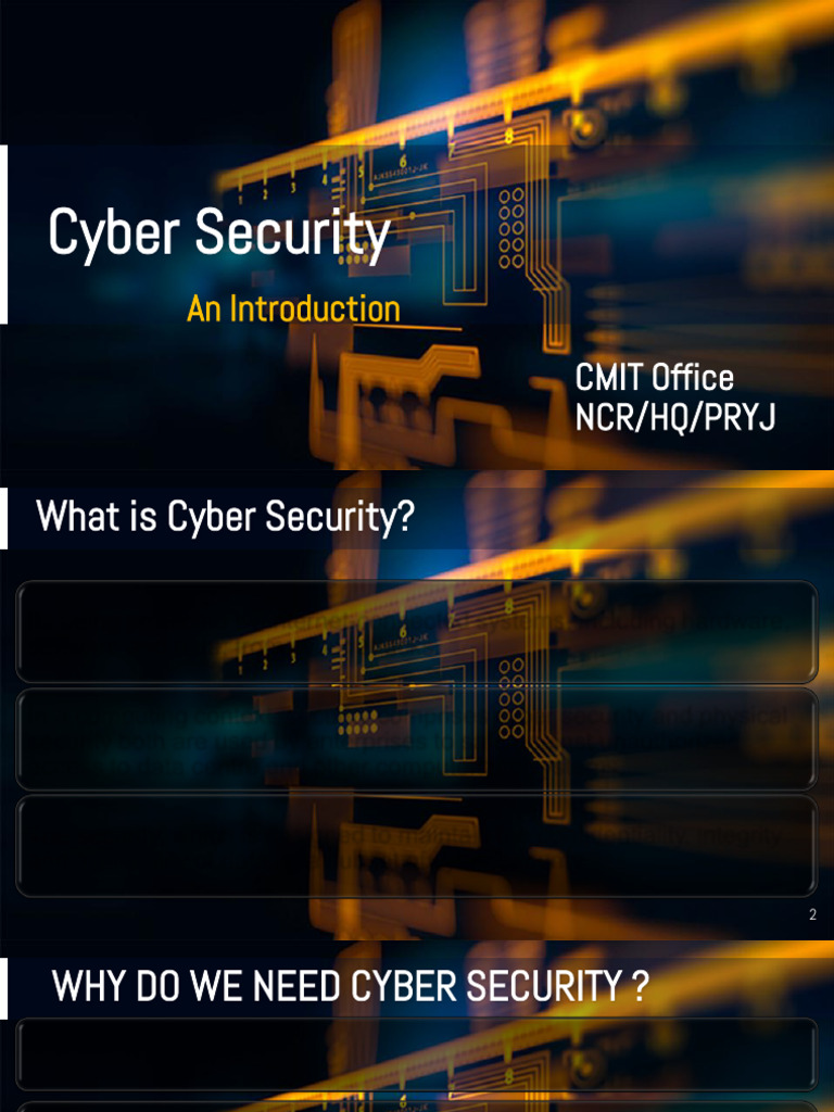 Cyber Security PRESENTATION | PDF | Malware | Computer Virus