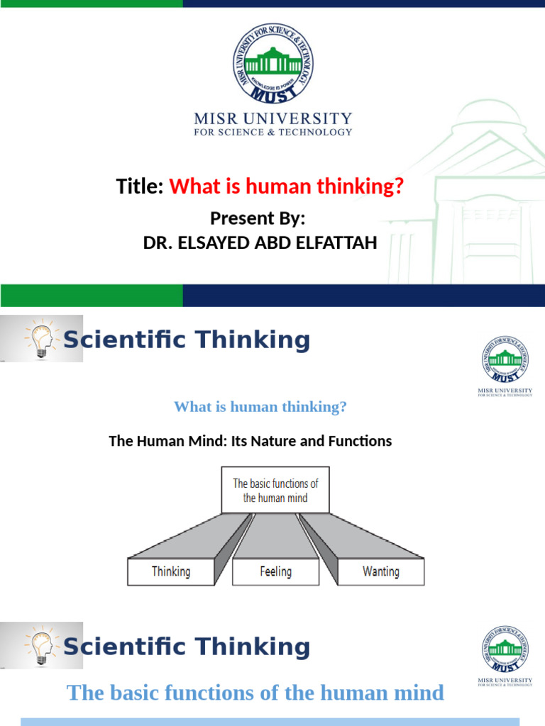 The Nature of Human Thinking | PDF