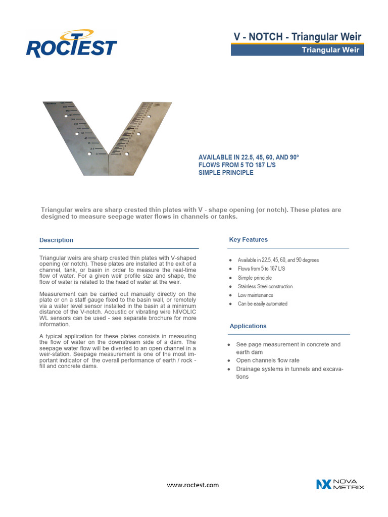 V Notch E50106 190708 RTT | PDF | Dam