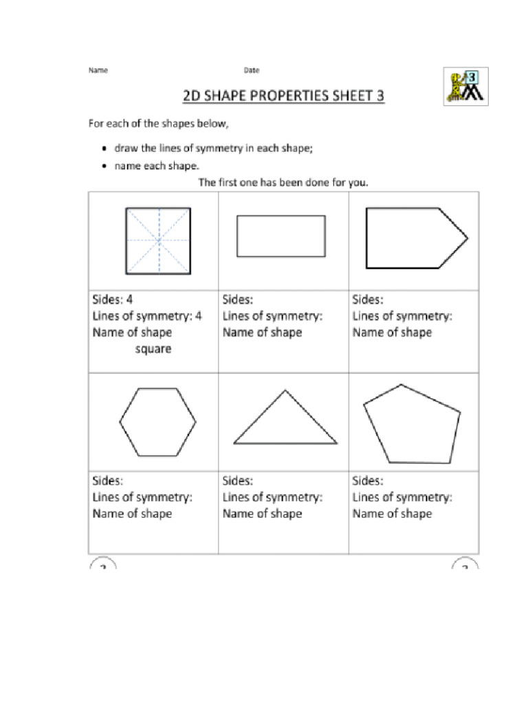 2D Shapes Properties 3 | PDF
