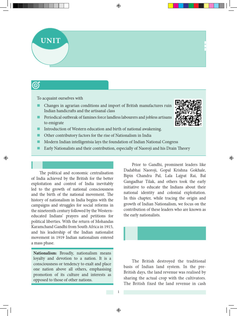 12th His 1 Rise of Nationalism in India | PDF | Indian National ...