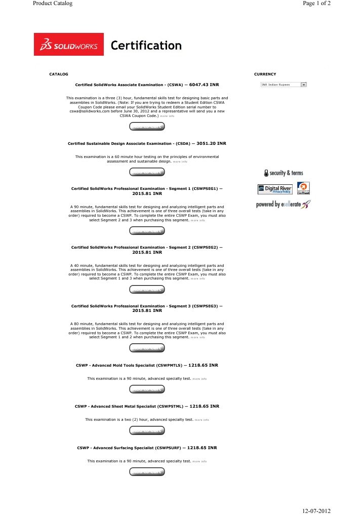 CSWA Exam Cost and Details in INR | PDF | Certification | Test (Assessment)