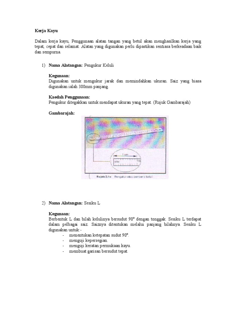 Nota Kerja Kayu | PDF