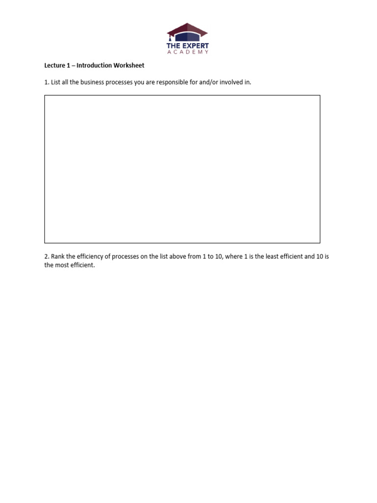 1 L1 Introduction Worksheet | PDF
