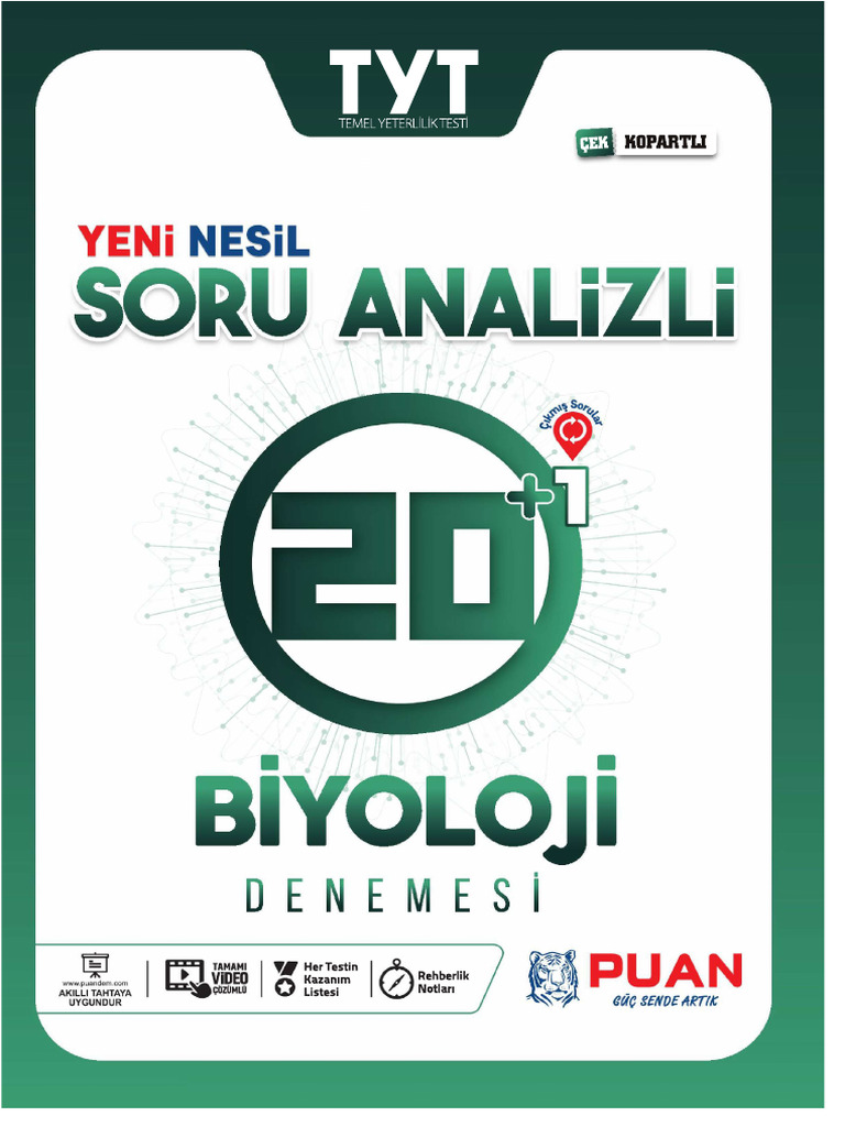 Puan TYT Biyoloji 21'li Deneme - 260119 - 103100 | PDF