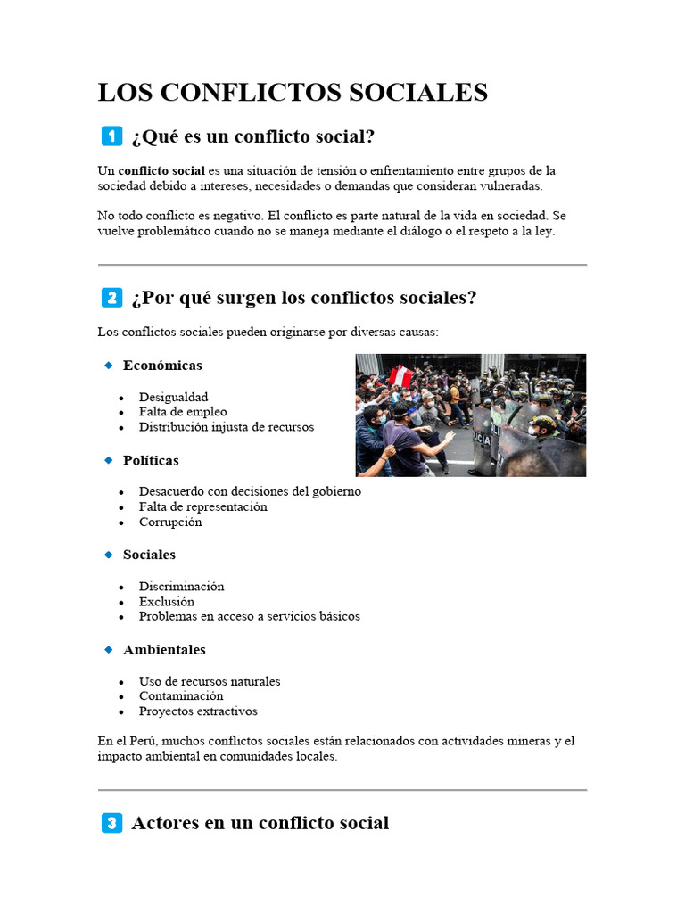 7 Los Conflictos Sociales | PDF