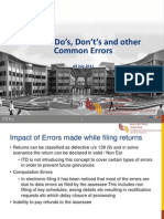 E Filing Dos, Donts and Common Errors