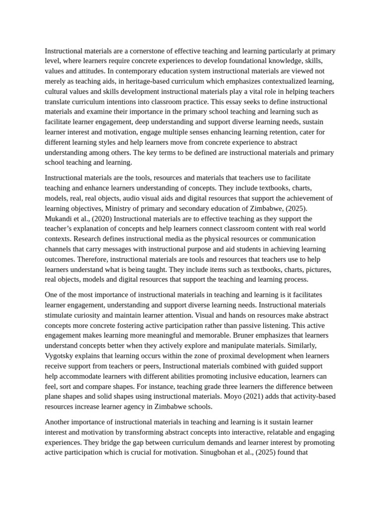 Design Production of Instructional Materials-1 | PDF | Learning ...