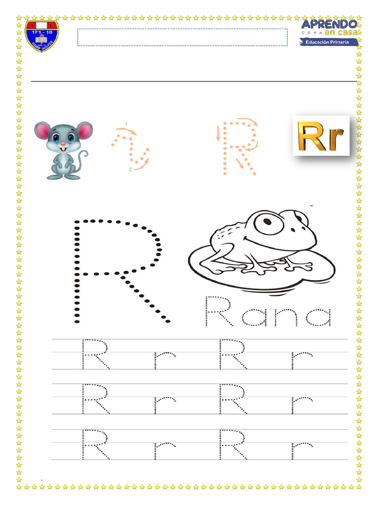 1° FICHA DE LA LETRA R 30 DE JUNIO | PDF