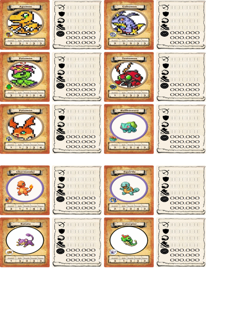 CardsPokeDig-Printable Token Sheet Creator | PDF