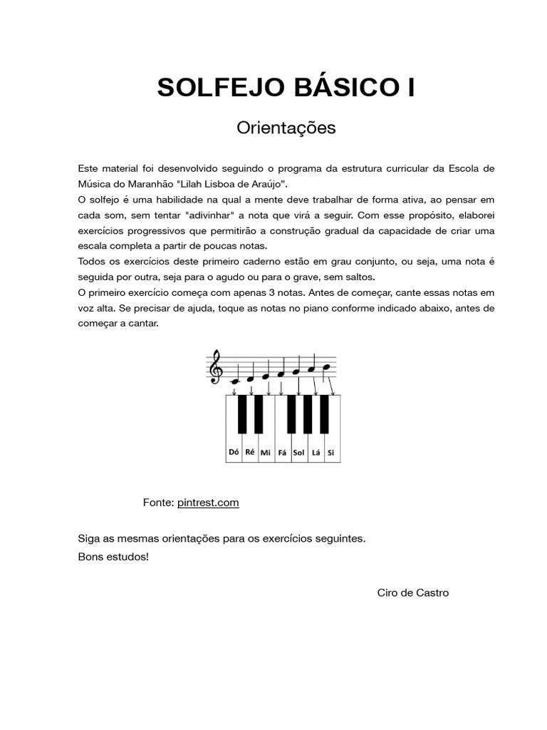 Solfejo Basico1 | PDF