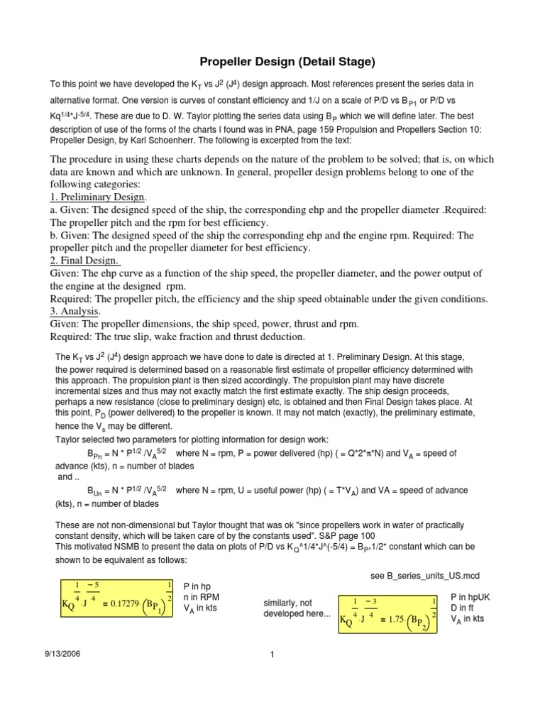 Propeller Design: Efficiency Analysis | PDF | Propeller | Teaching ...