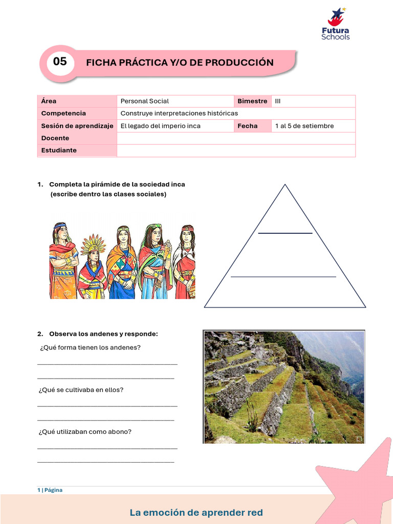 PRI 3 IIB A1PS S5 FPP El Legado Del Imperio Inca | PDF