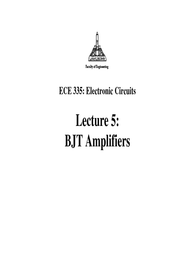 Ece334 l5 BJT Amplifiers | PDF