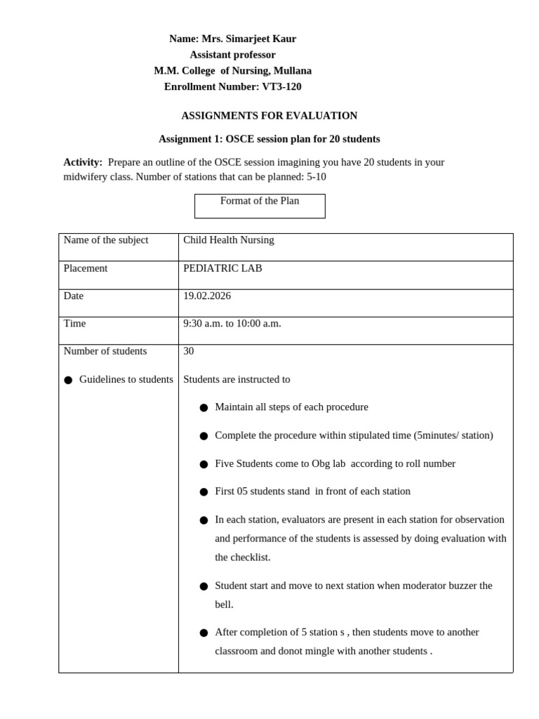 Osce Evlaution Format.1 | PDF | Childbirth | Intravenous Therapy