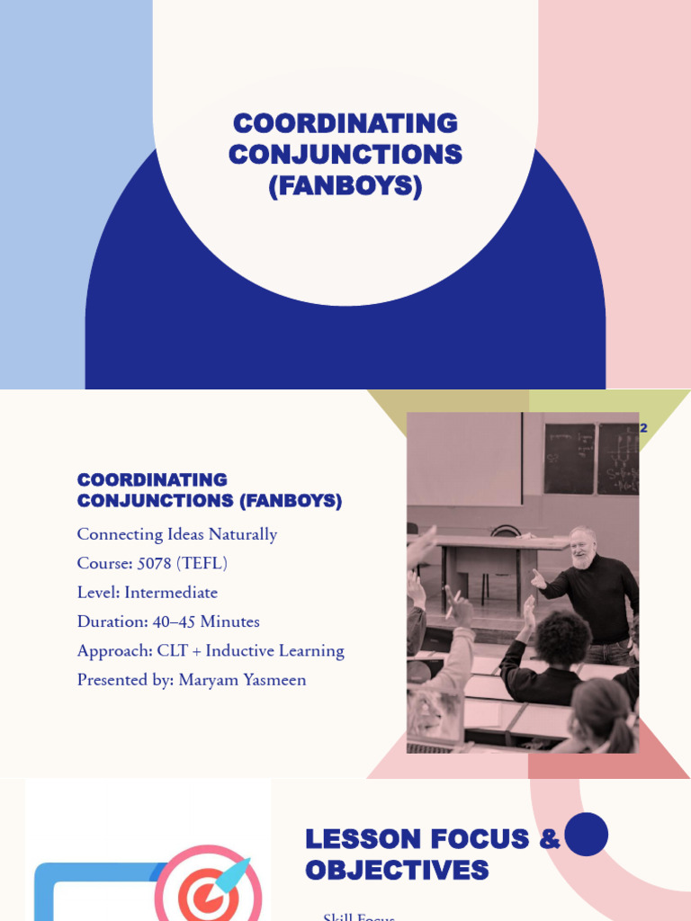 Coordinating Conjunctions (FANBOYS) | PDF