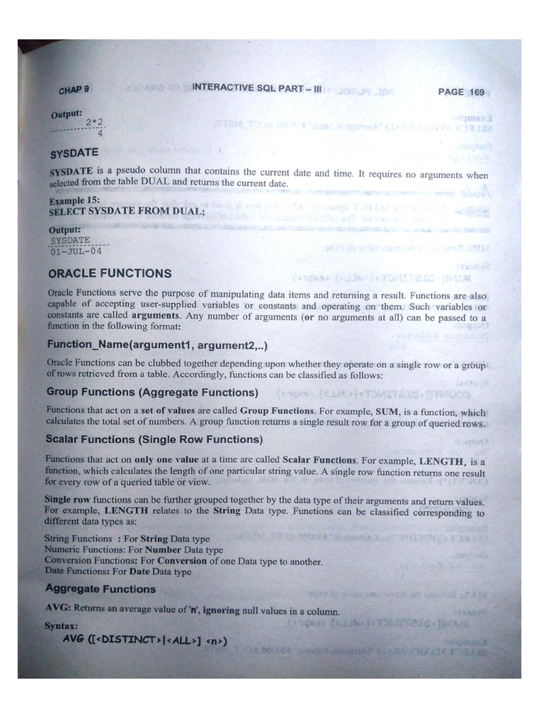 Oracle Functions | PDF