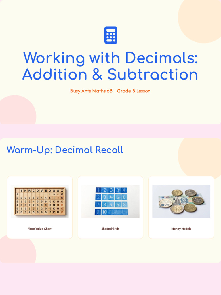 Working+With+Decimals +Addition+&+Subtraction | PDF