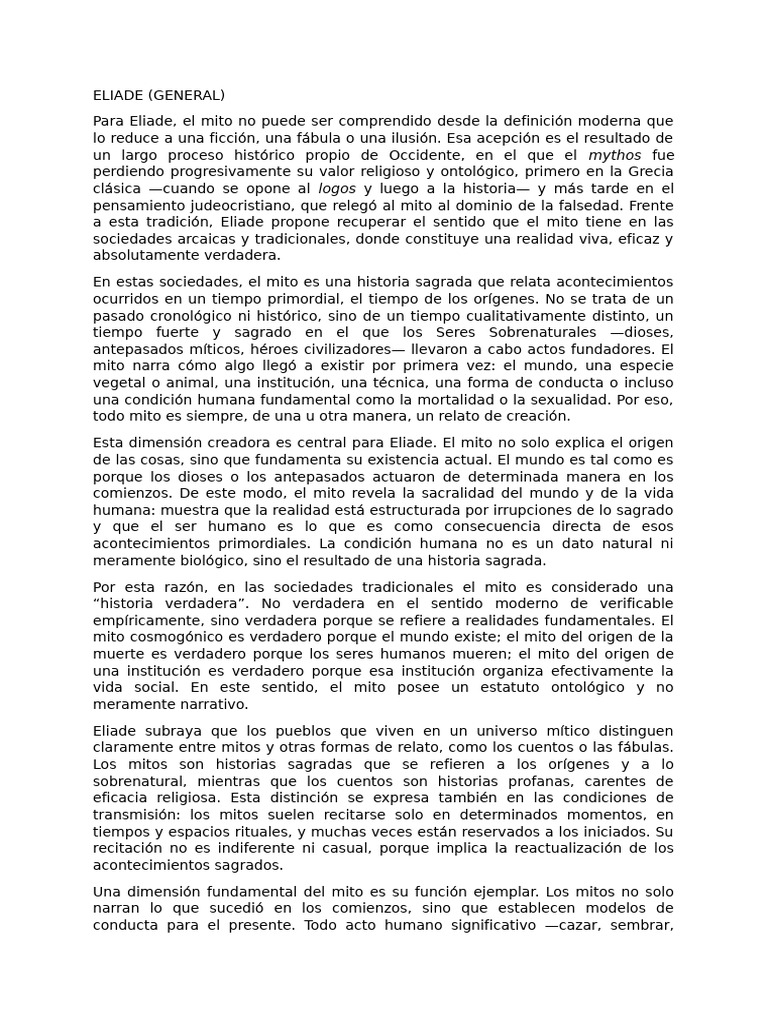 Eliade | PDF | Rituales