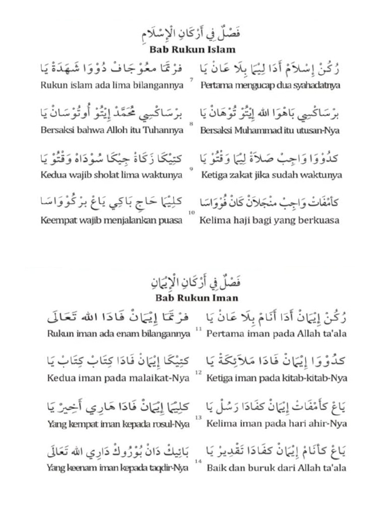 Rukun Islam Dan Iman | PDF