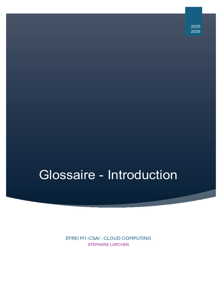 Module1 Lexique | PDF | Cloud computing | Service-level agreement