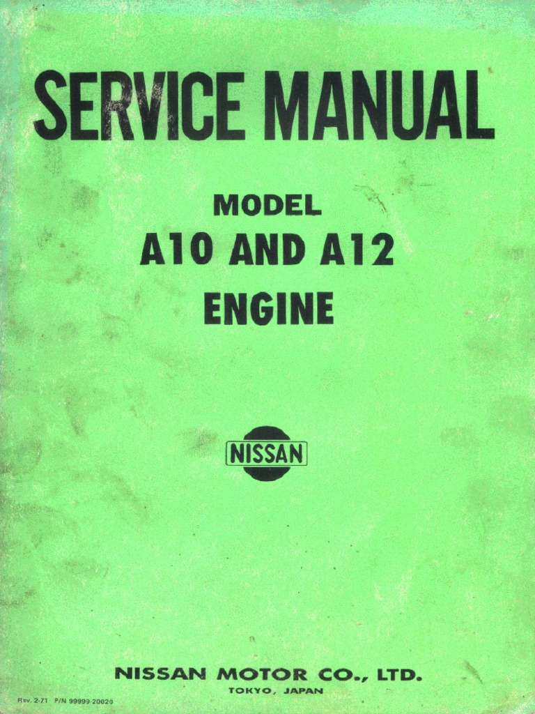 Nissan Model A10 and A12 Engine Service Manual | PDF