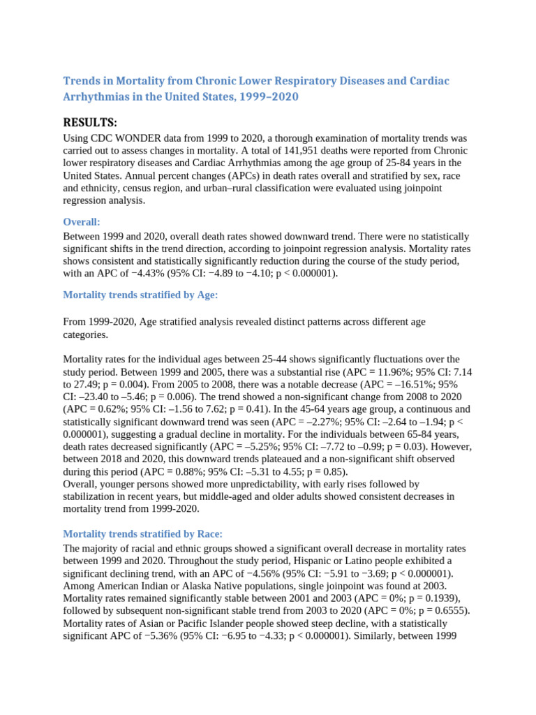 CDC Result Section | PDF