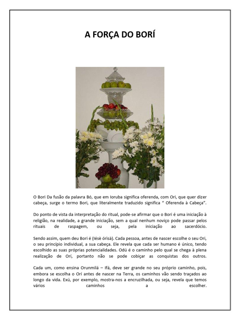 Bori o Poder Do Borí | PDF