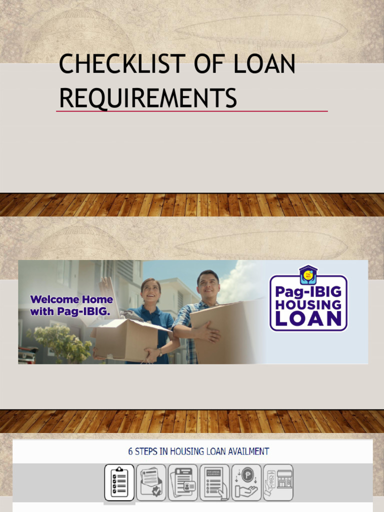 Checklist For Loan Requirements | PDF